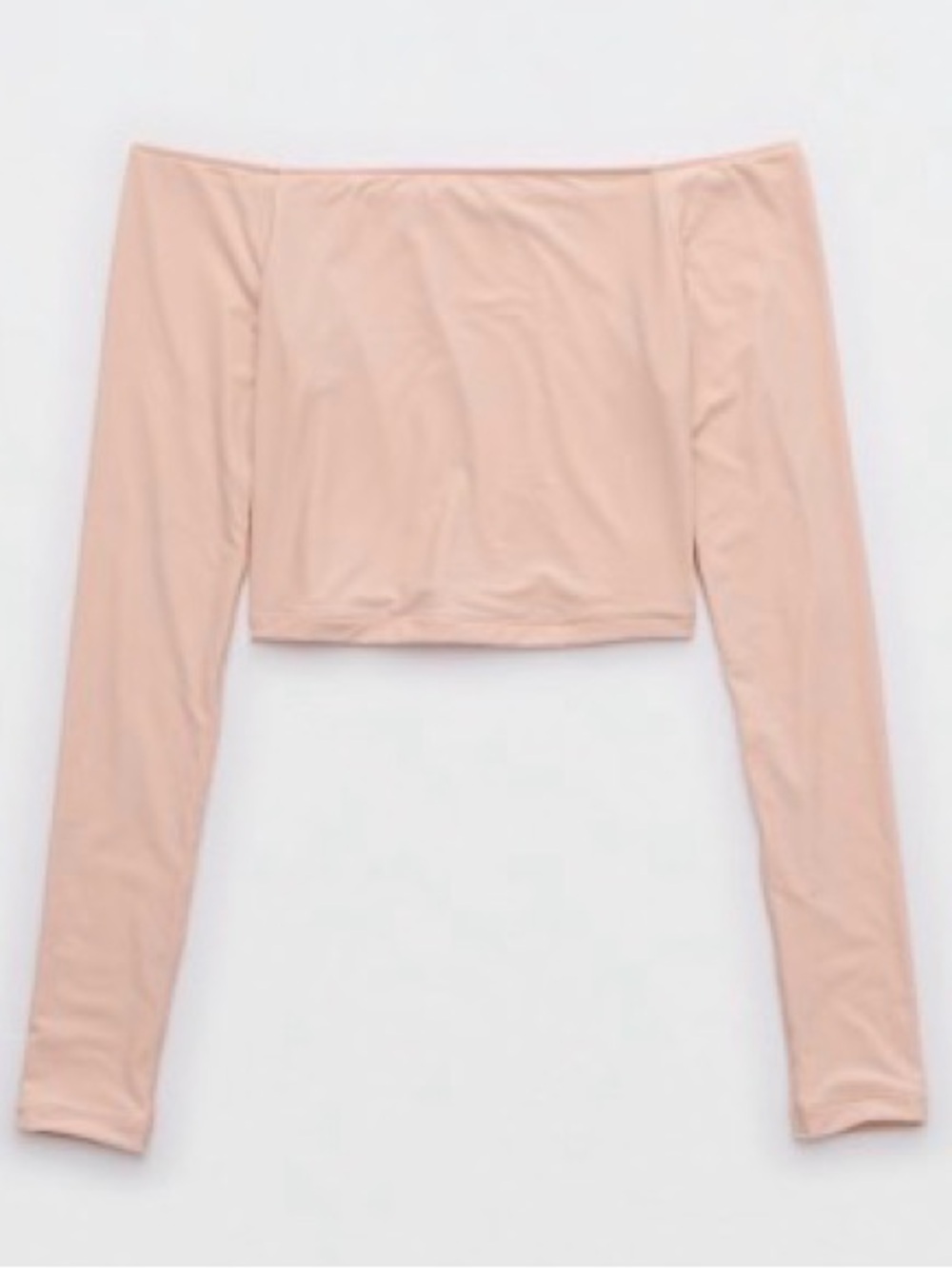 Aerie smoothez dusty pink long sleeve crop top small, worn once like NEW